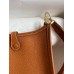Hermes Evelyne Mini Handmade Bag in Gold Clemence Leather