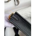 Hermes Evelyne Mini Handmade Bag in Black Clemence Leather