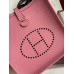 Hermes Evelyne Mini Handmade Bag in Rose Sakura Clemence Leather