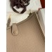 Hermes Evelyne Mini Handmade Bag in Gris Tourterelle Clemence Leather