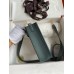 Hermes Evelyne Mini Handmade Bag in Vert Cypres Clemence Leather