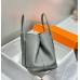 Hermes Garden Party 30 Bag In Gris Meyer Taurillon Leather