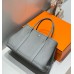 Hermes Garden Party 30 Bag In Gris Meyer Taurillon Leather