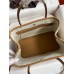 Hermes Garden Party 30 Handmade Bag in Toile and Biscuit Leather