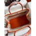 Hermes Garden Party 30 Handmade Bag in Toile and Orange Leather