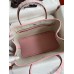 Hermes Garden Party 30 Handmade Bag in Toile and Pink Leather