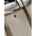 Hermes Garden Party 30 Handmade Bag in Toile and Tourterelle Leather