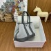 Hermes Neo Garden Party 23 Bag in Canvas and Gris Meyer Negonda Calfskin