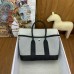 Hermes Neo Garden Party 23 Bag in Canvas and Black Negonda Calfskin