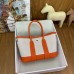 Hermes Neo Garden Party 23 Bag in Canvas and Orange Negonda Calfskin