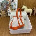 Hermes Neo Garden Party 23 Bag in Canvas and Orange Negonda Calfskin