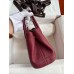 Hermes Neo Garden Party 23 Handmade Bag in Bordeaux Clemence Leather