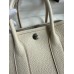 Hermes Neo Garden Party 23 Handmade Bag in Craie Clemence Leather