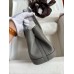 Hermes Neo Garden Party 23 Handmade Bag in Gris Meyer Clemence Leather
