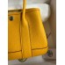 Hermes Neo Garden Party 23 Handmade Bag in Jaune Ambre Clemence Leather