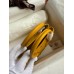 Hermes Neo Garden Party 23 Handmade Bag in Jaune Ambre Clemence Leather