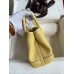 Hermes Neo Garden Party 23 Handmade Bag in Jaune Poussin Clemence Leather
