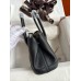Hermes Neo Garden Party 23 Handmade Bag in Black Clemence Leather