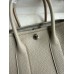 Hermes Neo Garden Party 23 Handmade Bag in Pearl Grey Clemence Leather