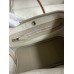 Hermes Neo Garden Party 23 Handmade Bag in Pearl Grey Clemence Leather