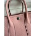 Hermes Neo Garden Party 23 Handmade Bag in Rose Sakura Clemence Leather