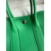 Hermes Neo Garden Party 23 Handmade Bag in Vert Comics Clemence Leather
