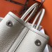 Hermes Garden Party 36 Bag In Craie Clemence Leather