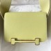Hermes Geta Handmade Bag in Jaune Bourgeon Mysore Goatskin Leather GHW