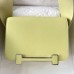 Hermes Geta Handmade Bag in Jaune Bourgeon Mysore Goatskin Leather PHW