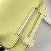 Hermes Geta Handmade Bag in Jaune Bourgeon Mysore Goatskin Leather PHW