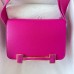 Hermes Geta Handmade Bag in Rose Pourpre Mysore Goatskin Leather GHW