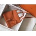 Hermes Halzan Bag In Orange Clemence Leather