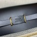 Hermes Herbag Zip 20 Bag in Grey Canvas and Black Hunter Calfskin