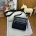 Hermes Herbag Zip 20 Bag in Black Canvas and Black Hunter Calfskin