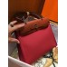 Hermes Herbag Zip 31cm Bag In Camel And Bordeaux
