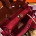 Hermes Herbag Zip 31cm Bag In Camel And Bordeaux
