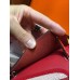 Hermes Herbag Zip 31cm Bag In Red Toile And Leather