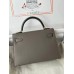 Hermes Etain Epsom Kelly Mini II 20cm Handmade Bag