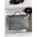 Hermes 24/24 Mini 21 Handmade Bag in Gris Meyer Evercolor Leather