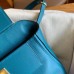 Hermes 24/24 Mini 21 Handmade Bag in Vert Bosphore Evercolor Leather