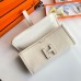Hermes Jige Elan 29 Clutch Bag In Craie Swift Calfskin