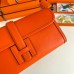 Hermes Jige Elan 29 Clutch Bag In Orange Swift Calfskin