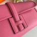 Hermes Jige Elan 29 Clutch Bag In Rose Lipstick Swift Calfskin