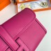 Hermes Jige Elan 29 Clutch Bag In Rose Purple Swift Calfskin