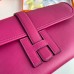 Hermes Jige Elan 29 Clutch Bag In Rose Purple Swift Calfskin