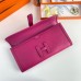 Hermes Jige Elan 29 Clutch Bag In Rose Purple Swift Calfskin