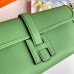 Hermes Jige Elan 29 Clutch Bag In Vert Criquet Swift Calfskin