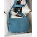 Hermes Jypsiere Mini Handmade Bag In Blue Jean Evercolor Calfskin