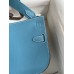 Hermes Jypsiere Mini Handmade Bag In Blue Jean Evercolor Calfskin