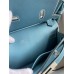 Hermes Jypsiere Mini Handmade Bag In Blue Jean Evercolor Calfskin